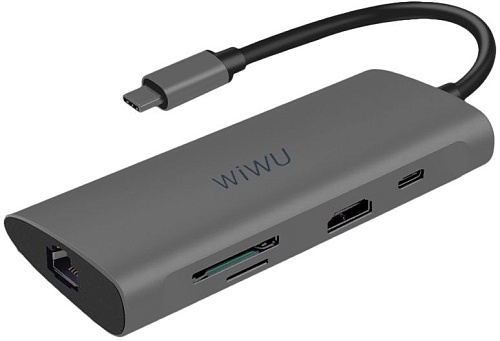 USB-хаб WiWU Alpha 831HRT (Gray)
