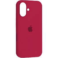 Чехол Silicone Case для Apple iPhone 16 Rose Red AA