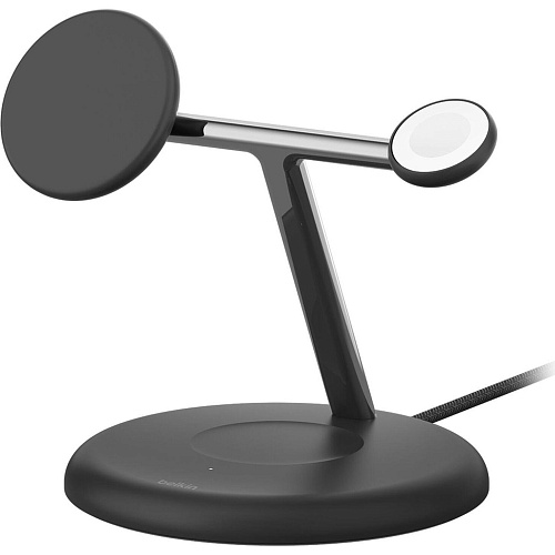 Бездротовий зарядний пристрій Belkin 3in1 Magnetic Qi2 15W Black (WIZ023VFBK) - придбати в Дніпрі, Україні: ціна, характеристики | інтернет-магазин TOUCH