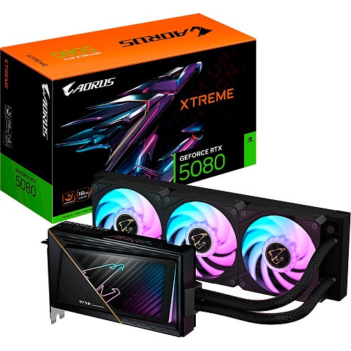 Видеокарта AORUS GeForce RTX 5080 XTREME WATERFORCE 16GB (GV-N5080AORUSX W-16GD) EU