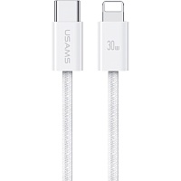 Кабель Usams US-SJ657 U86 USB-C to Lightning PD 30W 1.2m White - придбати в Дніпрі, Україні: ціна, характеристики | інтернет-магазин TOUCH