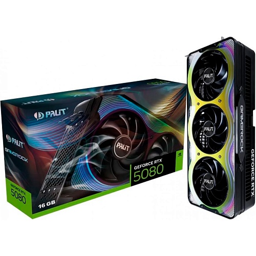 Відеокарта Palit GeForce RTX 5080 GameRock 16GB (NE75080019T2-GB2030G) EU - придбати в Дніпрі, Україні: ціна, характеристики | інтернет-магазин TOUCH
