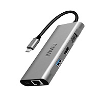 USB-хаб WiWU Alpha A11312H USB-C Hub 10-in-1 Type-C Docking Station