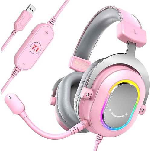 Ігрові навушники Fifine H6 RGB 7.1 Pink - придбати в Дніпрі, Україні: ціна, характеристики | інтернет-магазин TOUCH
