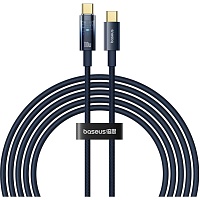 Кабель Baseus Explorer with Auto Shutdown USB-C to USB-C 100w 2m Deepsea Blue (P10319704321-01) - придбати в Дніпрі, Україні: ціна, характеристики | інтернет-магазин TOUCH