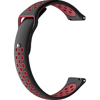Универсальный ремешок для Amazfit Bip 20mm Black-Red (AMZBPSILNIKE-BRD)