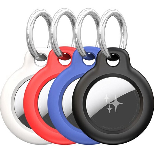 Комплект чехлов Dux Ducis PC Secure Holder with Key Ring для поисковой метки Apple AirTag Black/White/Blue/Red