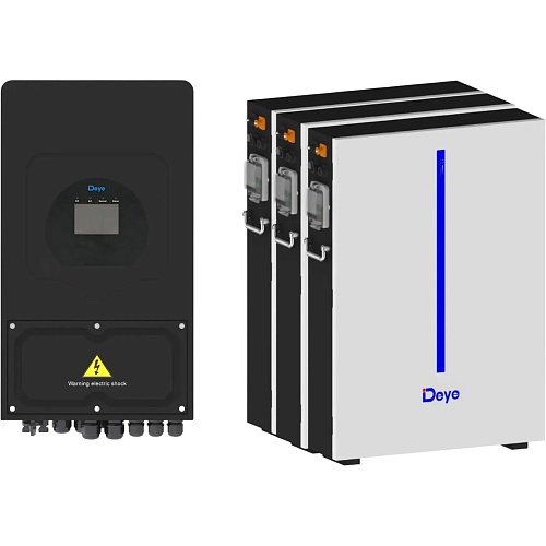 Система зберігання енергії Deye SUN-6K-SG03 Black 6kW + 3 АКБ RW-M6.1-B 18.4kWh (51.2V/120Ah/6144Wh) - придбати в Дніпрі, Україні: ціна, характеристики | інтернет-магазин TOUCH