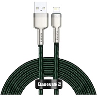 Кабель Baseus Cafule Metal Lightning to USB-А 2m Green (CALJK-B06) - придбати в Дніпрі, Україні: ціна, характеристики | інтернет-магазин TOUCH