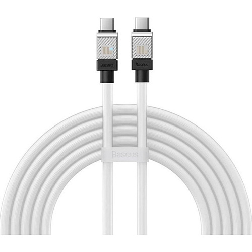 Кабель Baseus CoolPlay Series USB-C to USB-C 100W 2m White (CAKW000302)