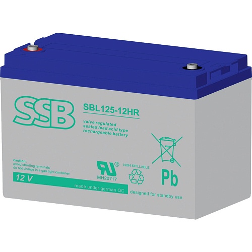 Аккумулятор SSB SBL125-12HR AGM 12V (12V/100Ah/1200Wh)