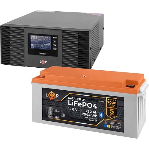 Источник бесперебойного питания (ИБП) LogicPower B1500 + АКБ LiFePO4 2944Wh Smart BT (40155)