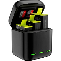 Зарядное устройство Telesin Charger Box + Battery 3шт для GoPro 9/10/11 (GP-BNC-902-B)
