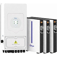Система хранения энергии Deye SUN-6K-SG05LP1-EU 6kW + 3 АКБ RW-M6.1-B 18.4 kWh (51.2V/120Ah/6144Wh)
