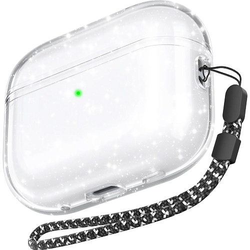Чехол AhaStyle Transparent Case для Airpods Pro 2 Glitter