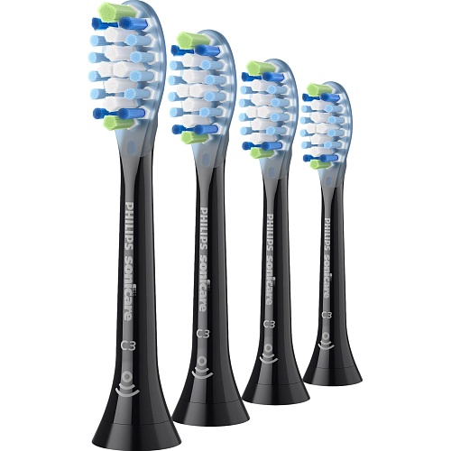 Насадка для зубной щетки Philips Sonicare C3 Premium Plaque Defence HX9044/88 Black 4шт