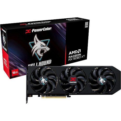 Видеокарта PowerColor Hellhound AMD Radeon RX 9060 XT 16GB GDDR6 (RX9060XT 16G-L/OC) UA