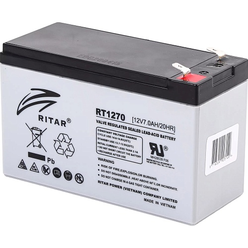 Аккумулятор Ritar AGM 12V (12V/7Ah/84Wh) (RT1270)