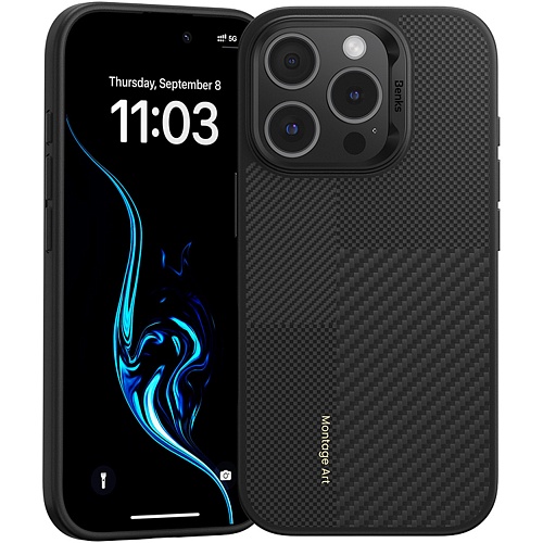 Чехол Benks Montage ArmorPro Kevlar Case 600D/1500D MagSafe для Apple iPhone 16 Pro Black (6948005905071)