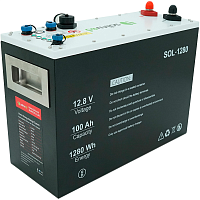 Аккумулятор Solinved LiFePO4 12V (12.8V/100Ah/1280Wh) BMS (SOL-1280B)