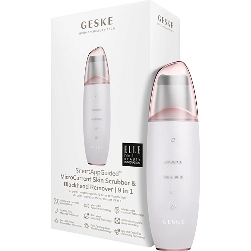 Микротоковый скрабер для лица GESKE MicroCurrent Skin Scrubber&Blackhead Remover 9в1 Starlight (HB0143)