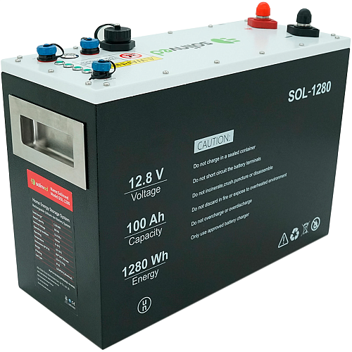 Аккумулятор Solinved LiFePO4 12V (12.8V/100Ah/1280Wh) BMS (SOL-1280B)