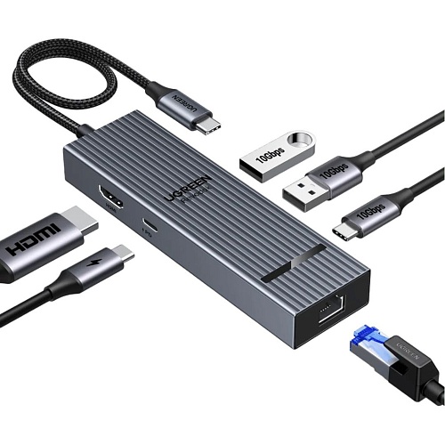 USB-хаб Ugreen Revodok CM828 6-in-1 (45364)