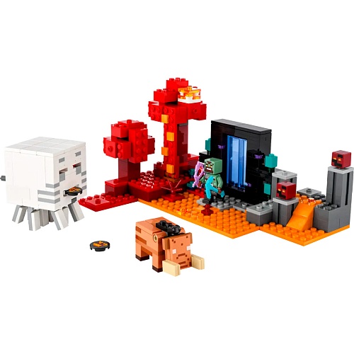 Конструктор LEGO Minecraft Засада возле портала в Нижнем мире (21255)