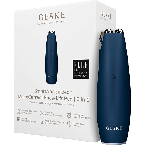 Масажер для обличчя GESKE MicroCurrent Face-Lift Pen 6в1 Midnight (HB0122) - придбати в Дніпрі, Україні: ціна, характеристики | інтернет-магазин TOUCH