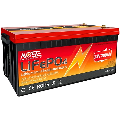 Аккумулятор MOSEWORTH LiFePO4 12V (12V/200Ah/2400Wh) (BMS 200A/100A)