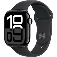 Смарт-часы Apple Watch Series 10 GPS 42mm Jet Black Aluminum Case with Black Sport Band S/M (MWWE3)