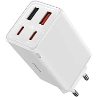 Сетевое зарядное устройство Baseus GaN6 Pro + Cable USB-C to USB-C White (P10162701213-00)
