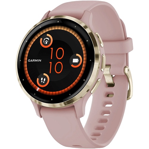 Смарт-часы Garmin Venu 3S Soft Gold Stainless Steel Bezel with Dust Rose Case and Silicone Band (010-02785-03/53)