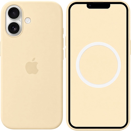 Чехол Silicone Case with Button, Animation & MagSafe для Apple iPhone 17 Vanila AAA