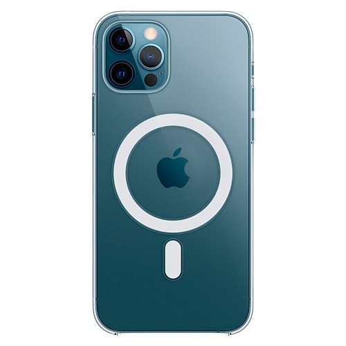Чехол Clear Case с MagSafe для Apple iPhone 12/12 Pro (6.1) Transparent ААА