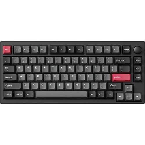 Клавиатура Lemokey P1 Pro Keychron Super Red Carbon Black (P1P-M1-UA)