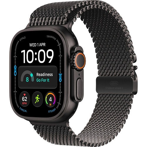 Смарт-часы Apple Watch Ultra 4 49mm Black Titanium Case with Black Titanium Milanese Loop M (MJAV4)