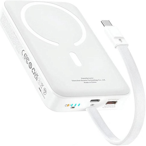 Внешний аккумулятор Baseus Magnetic Mini 10000mAh 30W White (P1002210B223-00)