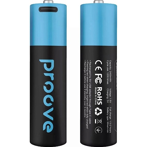 Аккумулятор Proove Type-C Compact Energy AA 2400mAh Li-ion 2шт (RBCE26010008)