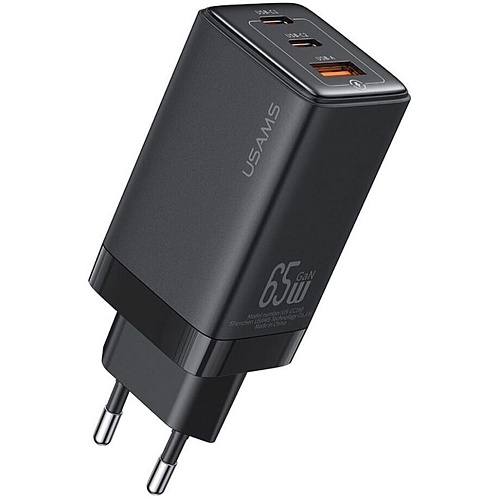Сетевое зарядное устройство Usams US-CC180 65W Black (CC180TC01)