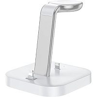 Беспроводное зарядное устройство Hoco Graceful Magsafe 3in1 Wireless Fast Charger 15W CW43 White