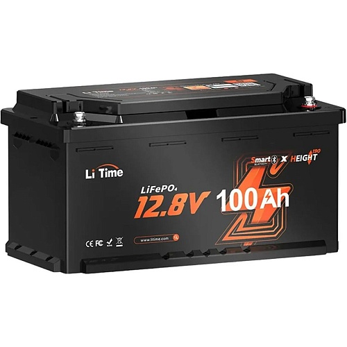 Аккумулятор Li Time LiFePO4 12V (12.8V/100Ah/1280Wh) (L12V100-100-H190-BT4AC150)