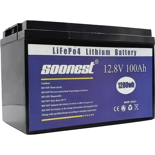 Аккумулятор SOONEST LiFePO4 12V (12.8V/100Ah/1280Wh) (SOONEST-12100)