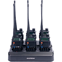 Рация Baofeng UV-5R Black SIX PACK + Зарядный комплект (BL-5X6 + 6 АКБ BL-5) (UV-5R_6_6WCBF888S_BL-5)