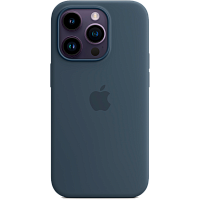 Чехол Apple Silicone Case with MagSafe для Apple iPhone 14 Pro Storm Blue (MPTF3)