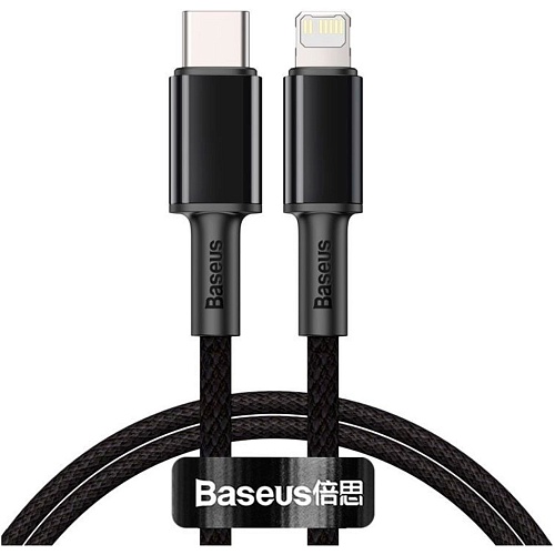Кабель Baseus High Density Braided USB-C to Lightning 1m Black (CATLGD-01) - придбати в Дніпрі, Україні: ціна, характеристики | інтернет-магазин TOUCH