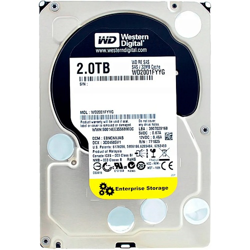 Жесткий диск 3.5" WD RE 2TB SAS 32MB (WD2001FYYG) Витрина