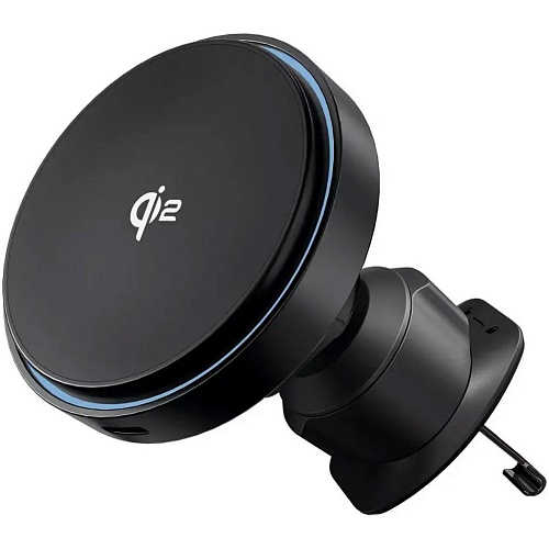 Автодержатель с беспроводной зарядкой Proove Light Circle Qi2 15W Black (WHLC15010002)