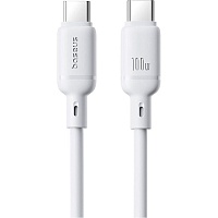 Кабель Baseus Silky Series Type-C to Type-C 100W 1m White (P10377704213-00)  - придбати в Дніпрі, Україні: ціна, характеристики | інтернет-магазин TOUCH