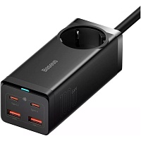 Мережевий зарядний пристрій Baseus GaN3 Pro Desktop Powerstrip 100W + Cable USB-C to USB-C Black (PSZM000401) - придбати в Дніпрі, Україні: ціна, характеристики | інтернет-магазин TOUCH